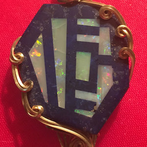 Opal and Lapis Pendant~REDUCED~
